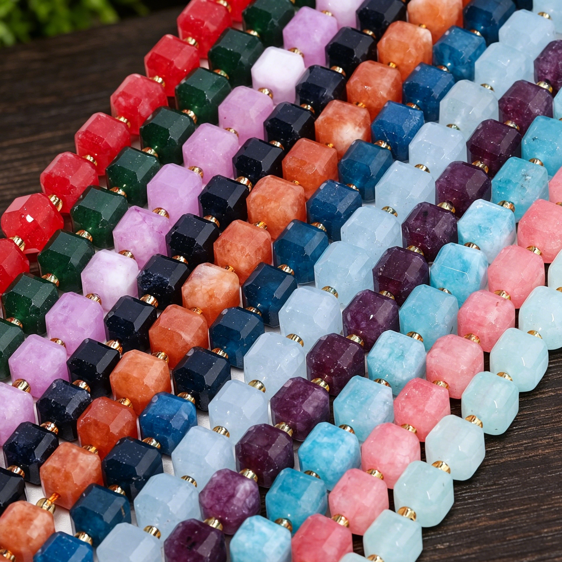7-8mm Natural Stone Garnet Loose Beads for DIY Jewelry Making